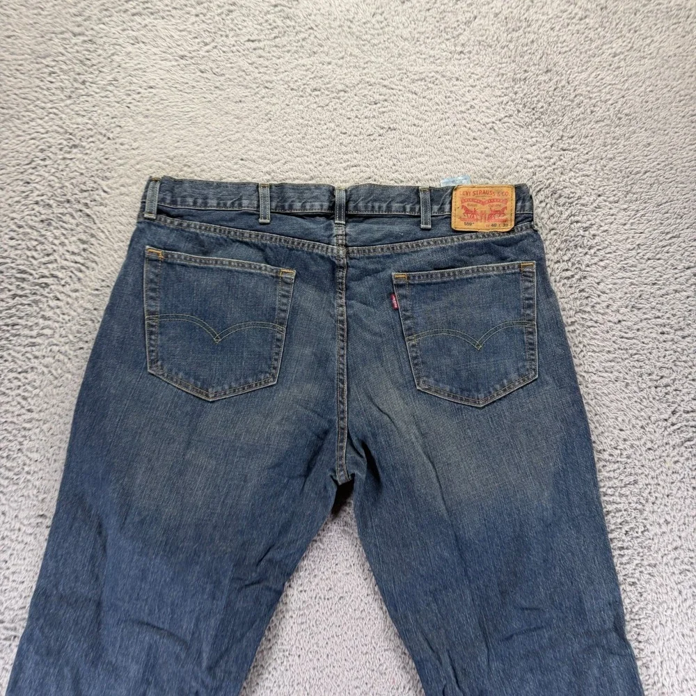 Levi's 559 Jeans Mens 40x32 Blue Cotton Denim Straight Faded‎ Travel Workwear